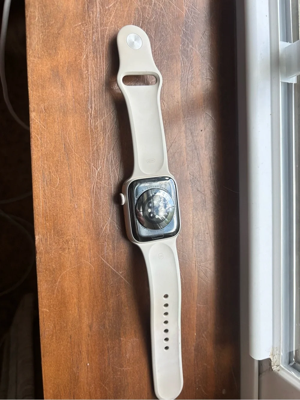 Apple Watch Series 7 Silver Case with Grey Sport Band
